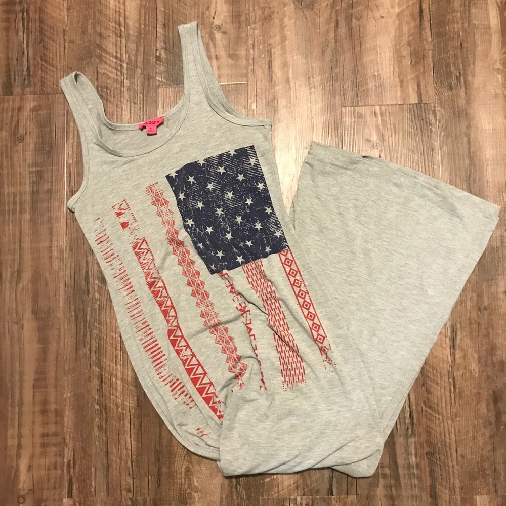 American flag maxi dress